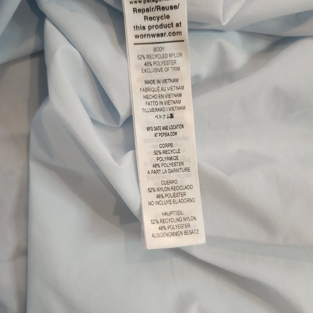 Patagonia Sun Stretch Mens Shirt Size XXL Long Sleeve Button Down Blue - Picture 7 of 7